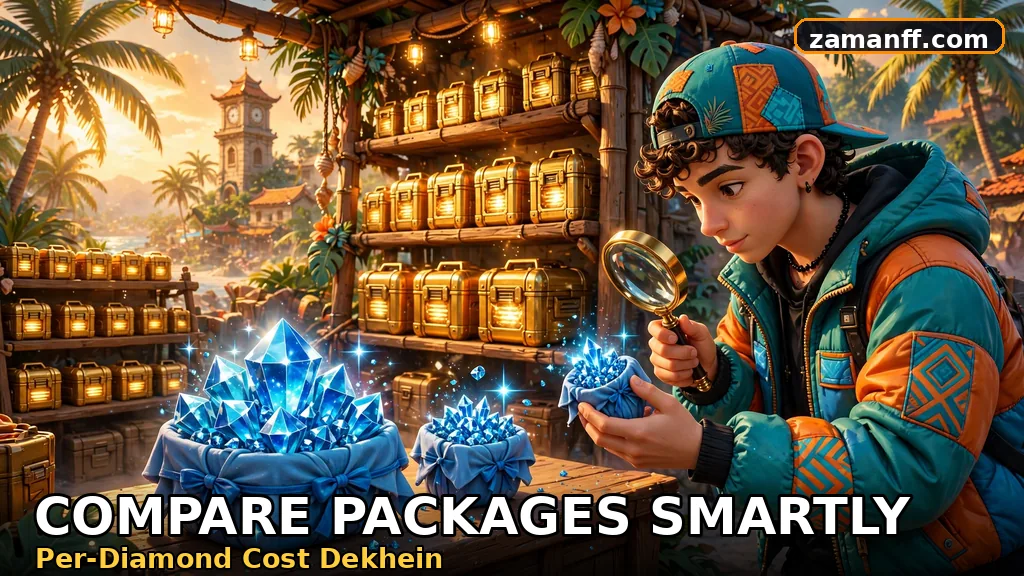 Comparing small and large diamond packages before buying
