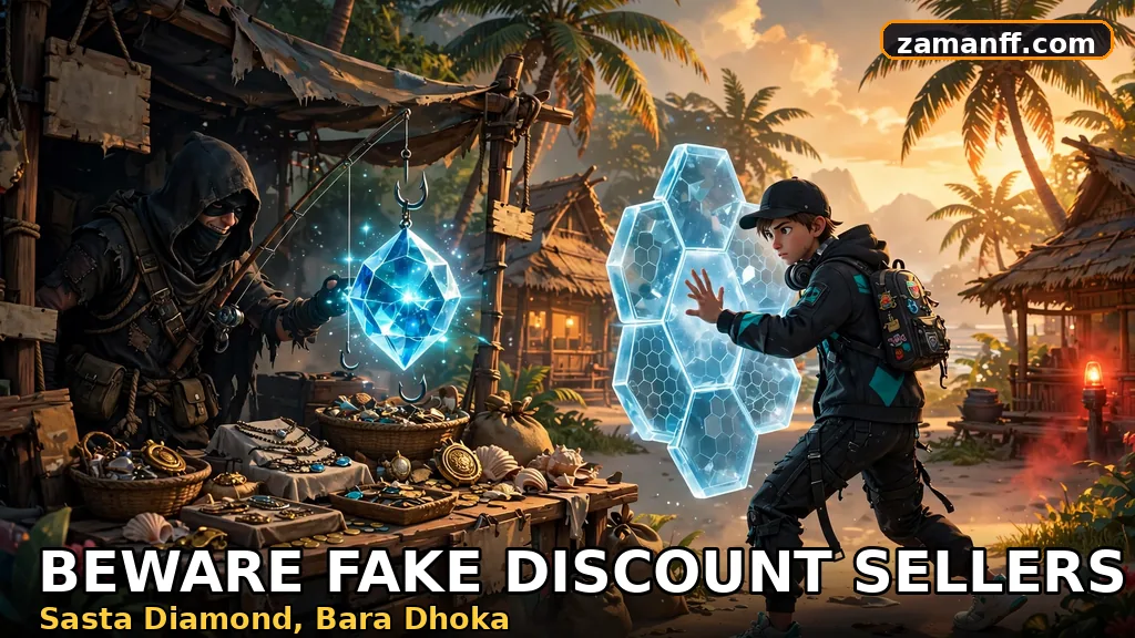 Fake discount seller trap with a counterfeit gemstone