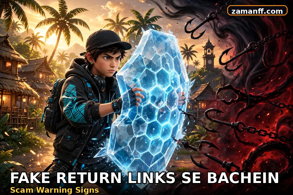 Gamer blocking a fake event login page with a protective shield