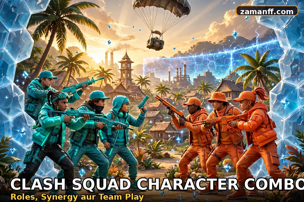 Four-versus-four squad face-off in a small battle arena at sunset